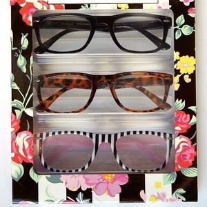 BETSEY JOHNSON 3-PACK READING GLASSES READERS +1.5